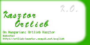 kasztor ortlieb business card